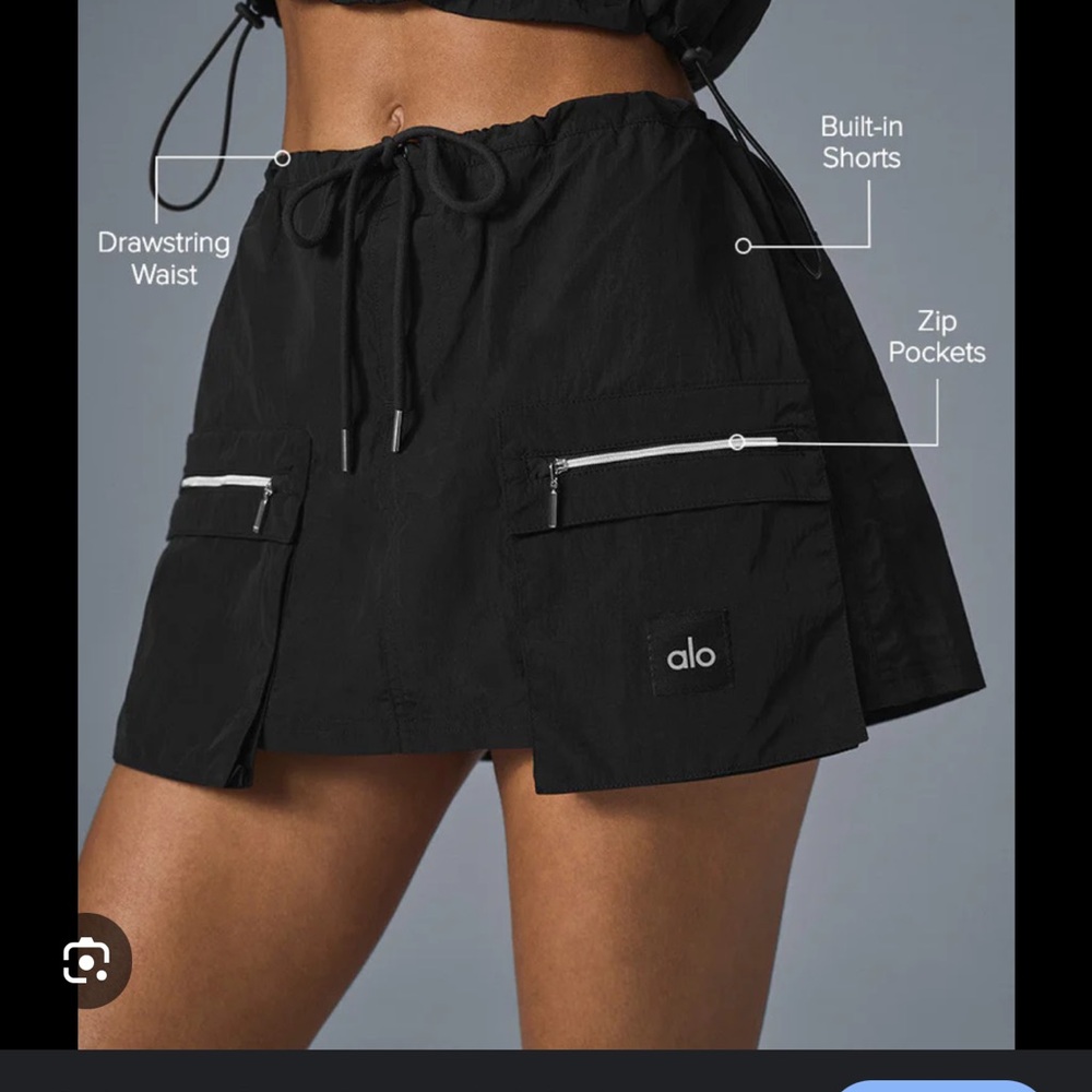 ALO Yoga Black Mini Skirt